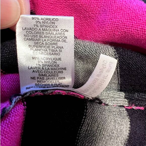Jessica Howard Sweater Dress, Navy with Gray Pink stripes, M - Picture 9 of 12